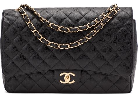 Chanel Classic Double Flap Quilted Maxi Black 